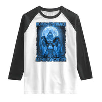 Funny Human By Chance Alpha By Choice Raglan Shirt Vintage 90s Alpha Wolf
