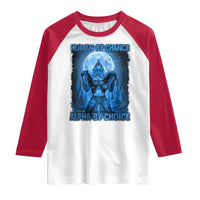 Funny Human By Chance Alpha By Choice Raglan Shirt Vintage 90s Alpha Wolf