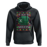 Funny Christmas Freak In The Sheets Hoodie Excel Spreadsheets Office Ugly Christmas Accountant Gift