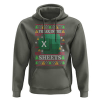Funny Christmas Freak In The Sheets Hoodie Excel Spreadsheets Office Ugly Christmas Accountant Gift