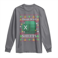 Funny Christmas Freak In The Sheets Long Sleeve Shirt Excel Spreadsheets Office Ugly Christmas Accountant Gift
