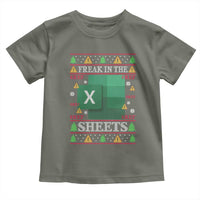Funny Christmas Freak In The Sheets Toddler T Shirt Excel Spreadsheets Office Ugly Christmas Accountant Gift