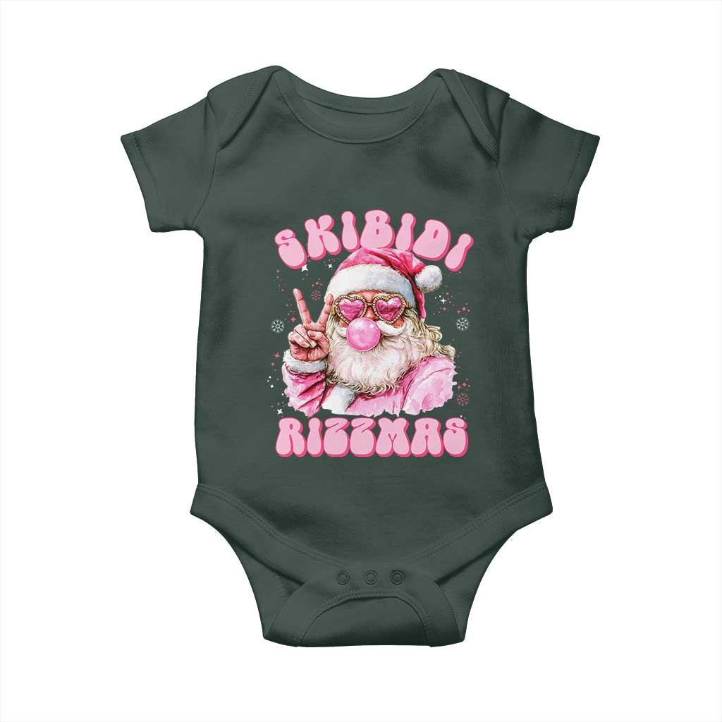 Skibidi Rizzmas Christmas Baby Onesie Rizz Santa Pink Bubble Gum Funny Xmas Girl Kids Gen Alpha