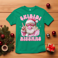 Skibidi Rizzmas Christmas T Shirt Rizz Santa Pink Bubble Gum Funny Xmas Girl Kids Gen Alpha - Wonder Print Shop