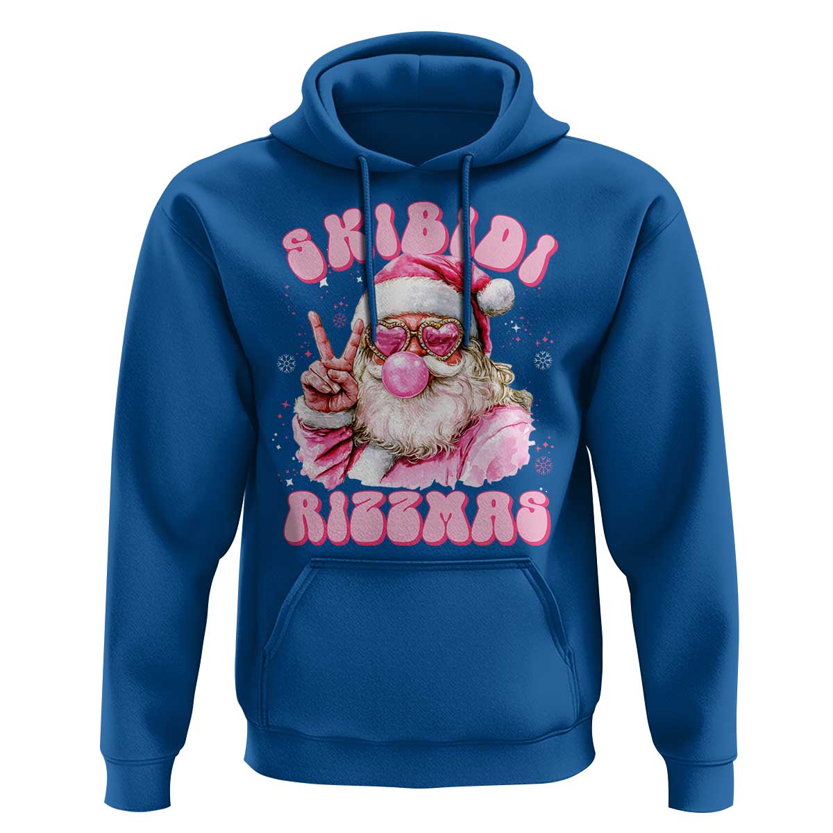 Skibidi Rizzmas Christmas Hoodie Rizz Santa Pink Bubble Gum Funny Xmas Girl Kids Gen Alpha