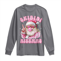 Skibidi Rizzmas Christmas Long Sleeve Shirt Rizz Santa Pink Bubble Gum Funny Xmas Girl Kids Gen Alpha