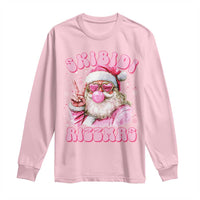 Skibidi Rizzmas Christmas Long Sleeve Shirt Rizz Santa Pink Bubble Gum Funny Xmas Girl Kids Gen Alpha