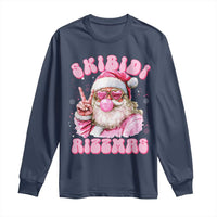Skibidi Rizzmas Christmas Long Sleeve Shirt Rizz Santa Pink Bubble Gum Funny Xmas Girl Kids Gen Alpha
