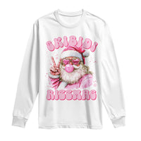 Skibidi Rizzmas Christmas Long Sleeve Shirt Rizz Santa Pink Bubble Gum Funny Xmas Girl Kids Gen Alpha