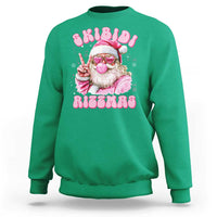Skibidi Rizzmas Christmas Sweatshirt Rizz Santa Pink Bubble Gum Funny Xmas Girl Kids Gen Alpha - Wonder Print Shop