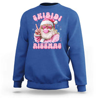 Skibidi Rizzmas Christmas Sweatshirt Rizz Santa Pink Bubble Gum Funny Xmas Girl Kids Gen Alpha - Wonder Print Shop