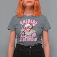 Skibidi Rizzmas Christmas T Shirt For Women Rizz Santa Pink Bubble Gum Funny Xmas Girl Kids Gen Alpha - Wonder Print Shop