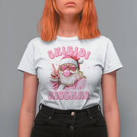 Skibidi Rizzmas Christmas T Shirt For Women Rizz Santa Pink Bubble Gum Funny Xmas Girl Kids Gen Alpha - Wonder Print Shop
