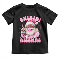 Skibidi Rizzmas Christmas Toddler T Shirt Rizz Santa Pink Bubble Gum Funny Xmas Girl Kids Gen Alpha