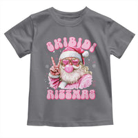 Skibidi Rizzmas Christmas Toddler T Shirt Rizz Santa Pink Bubble Gum Funny Xmas Girl Kids Gen Alpha