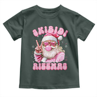 Skibidi Rizzmas Christmas Toddler T Shirt Rizz Santa Pink Bubble Gum Funny Xmas Girl Kids Gen Alpha