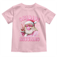 Skibidi Rizzmas Christmas Toddler T Shirt Rizz Santa Pink Bubble Gum Funny Xmas Girl Kids Gen Alpha