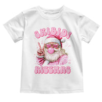 Skibidi Rizzmas Christmas Toddler T Shirt Rizz Santa Pink Bubble Gum Funny Xmas Girl Kids Gen Alpha