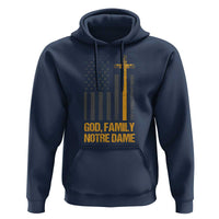 God First Family Second Then Notre Dame Hoodie US Flag