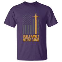 God First Family Second Then Notre Dame T Shirt US Flag