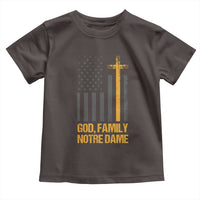 God First Family Second Then Notre Dame Toddler T Shirt US Flag
