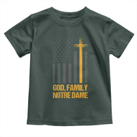 God First Family Second Then Notre Dame Toddler T Shirt US Flag