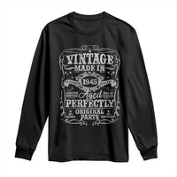 80th Birthday Gift Long Sleeve Shirt Vintage Born 1945 Turning 80 Year Old - Wonder Print Shop