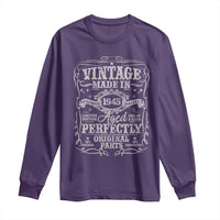 80th Birthday Gift Long Sleeve Shirt Vintage Born 1945 Turning 80 Year Old - Wonder Print Shop
