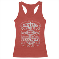 80th Birthday Gift Racerback Tank Top Vintage Born 1945 Turning 80 Year Old - Wonder Print Shop