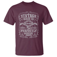 80th Birthday Gift T Shirt Vintage Born 1945 Turning 80 Year Old - Wonder Print Shop