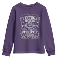 80th Birthday Gift Youth Sweatshirt Vintage Born 1945 Turning 80 Year Old - Wonder Print Shop