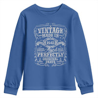 80th Birthday Gift Youth Sweatshirt Vintage Born 1945 Turning 80 Year Old - Wonder Print Shop