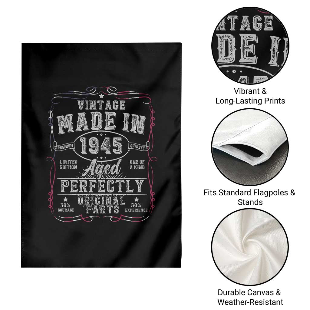 Vintage 1945 Garden Flag Aged Perfectly 80th Birthday Gift American Flag - Wonder Print Shop