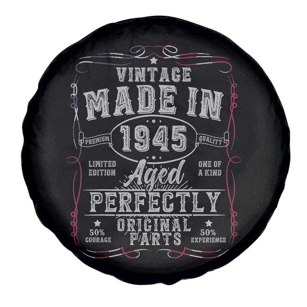 Vintage 1945 Spare Tire Cover Aged Perfectly 80th Birthday Gift American Flag - Wonder Print Shop