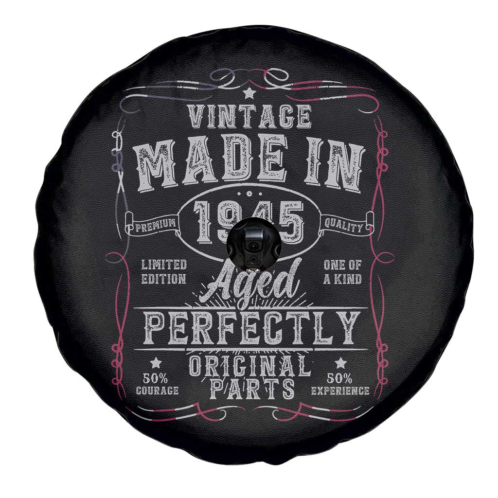 Vintage 1945 Spare Tire Cover Aged Perfectly 80th Birthday Gift American Flag - Wonder Print Shop