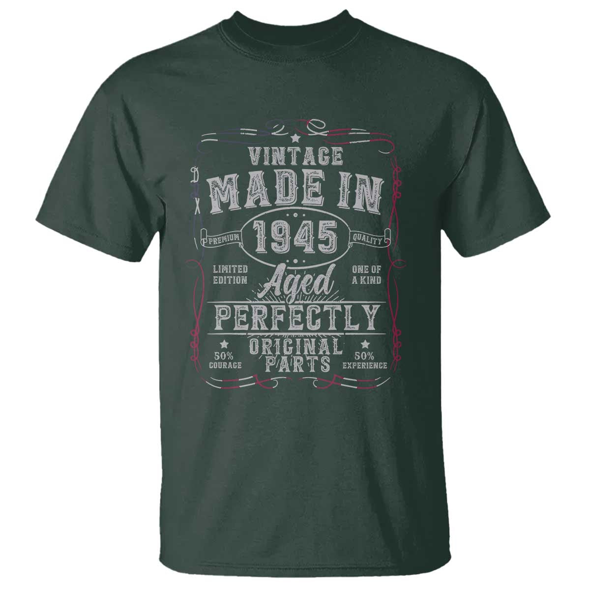 Vintage 1945 T Shirt Aged Perfectly 80th Birthday Gift American Flag - Wonder Print Shop