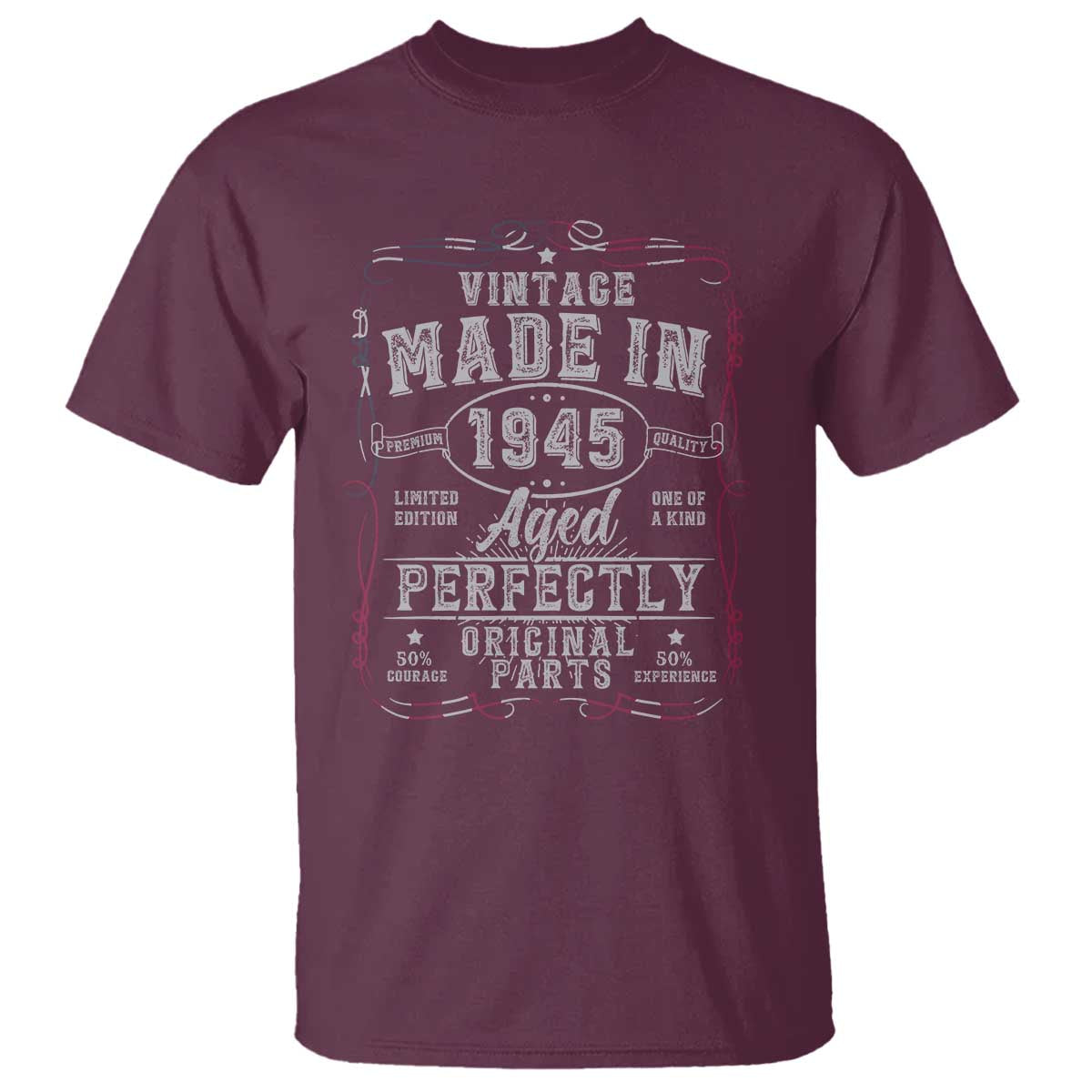 Vintage 1945 T Shirt Aged Perfectly 80th Birthday Gift American Flag - Wonder Print Shop