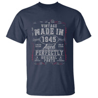 Vintage 1945 T Shirt Aged Perfectly 80th Birthday Gift American Flag - Wonder Print Shop