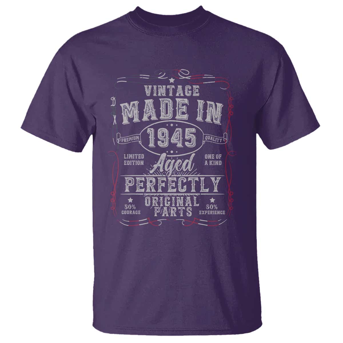 Vintage 1945 T Shirt Aged Perfectly 80th Birthday Gift American Flag - Wonder Print Shop