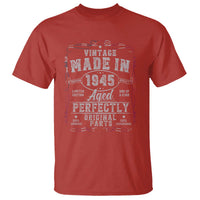 Vintage 1945 T Shirt Aged Perfectly 80th Birthday Gift American Flag - Wonder Print Shop