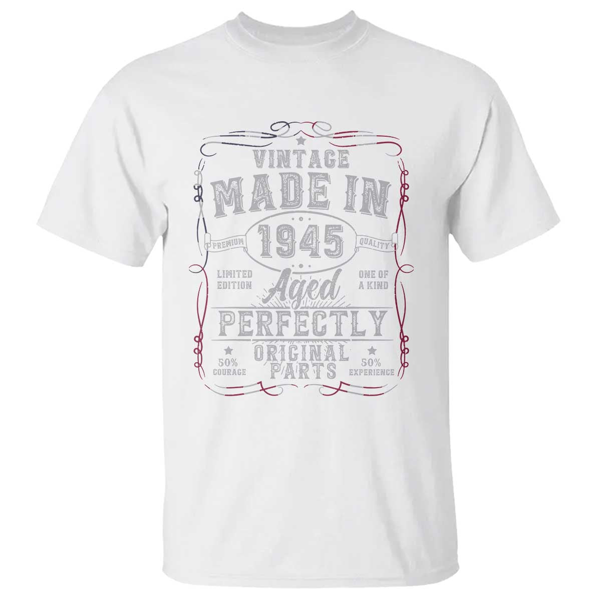 Vintage 1945 T Shirt Aged Perfectly 80th Birthday Gift American Flag - Wonder Print Shop