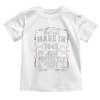 Vintage 1945 Toddler T Shirt Aged Perfectly 80th Birthday Gift American Flag - Wonder Print Shop