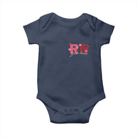 Personalized Registered Nurse Baby Onesie Custom Name Cute Nurse Gift Valentines Day Heart
