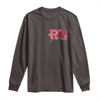 Personalized Registered Nurse Long Sleeve Shirt Custom Name Cute Nurse Gift Valentines Day Heart