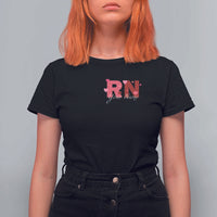 Personalized Registered Nurse T Shirt For Women Custom Name Cute Nurse Gift Valentines Day Heart