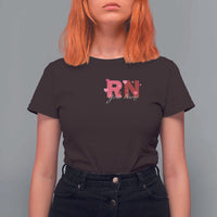 Personalized Registered Nurse T Shirt For Women Custom Name Cute Nurse Gift Valentines Day Heart