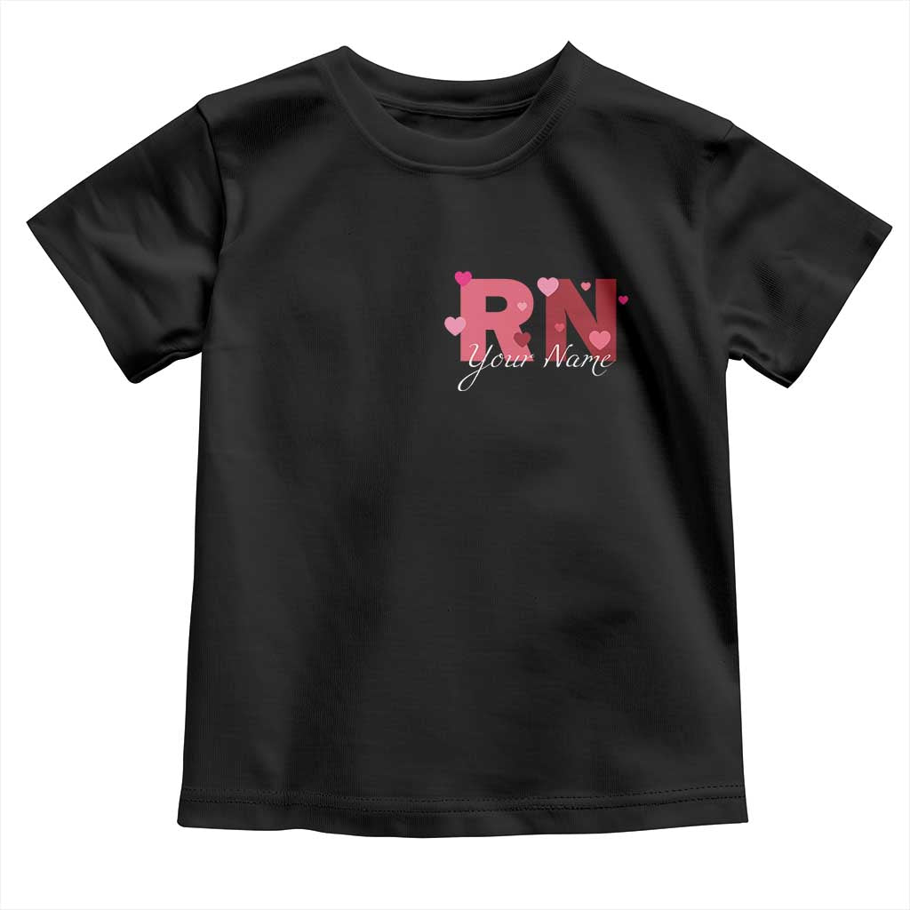 Personalized Registered Nurse Toddler T Shirt Custom Name Cute Nurse Gift Valentines Day Heart