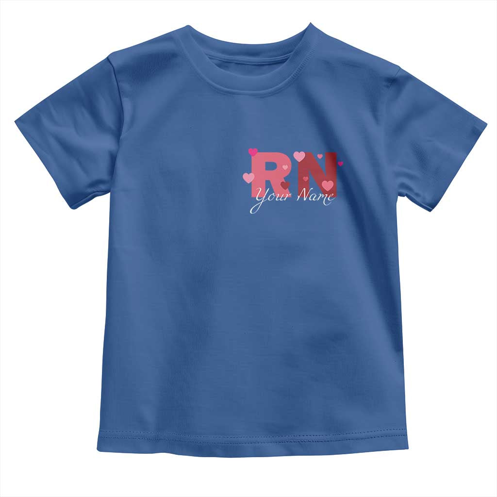 Personalized Registered Nurse Toddler T Shirt Custom Name Cute Nurse Gift Valentines Day Heart