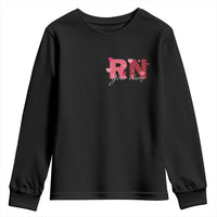 Personalized Registered Nurse Youth Sweatshirt Custom Name Cute Nurse Gift Valentines Day Heart