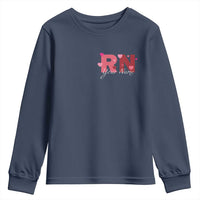 Personalized Registered Nurse Youth Sweatshirt Custom Name Cute Nurse Gift Valentines Day Heart